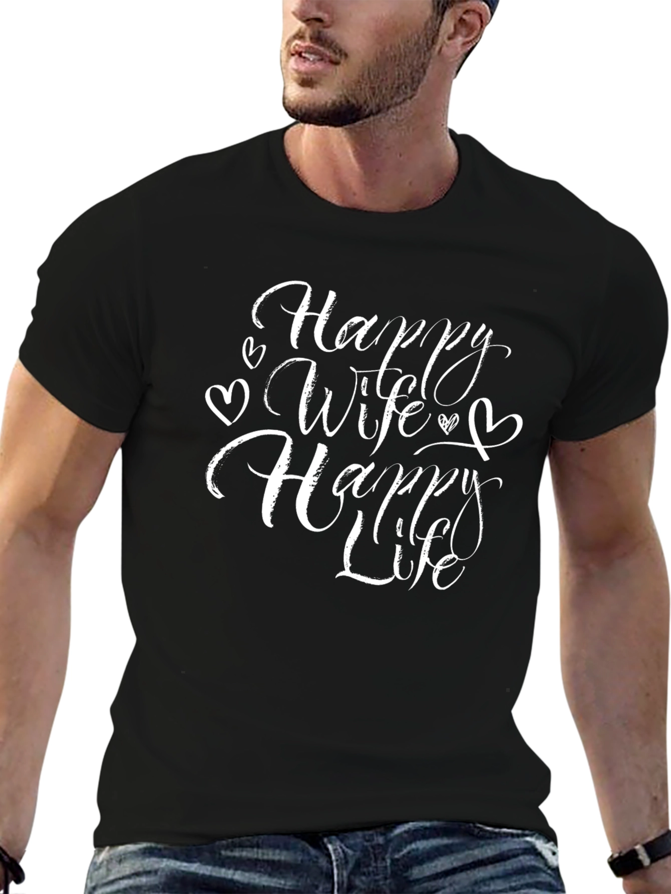 Happy Wife Happy Life Graphic T-Shirt
