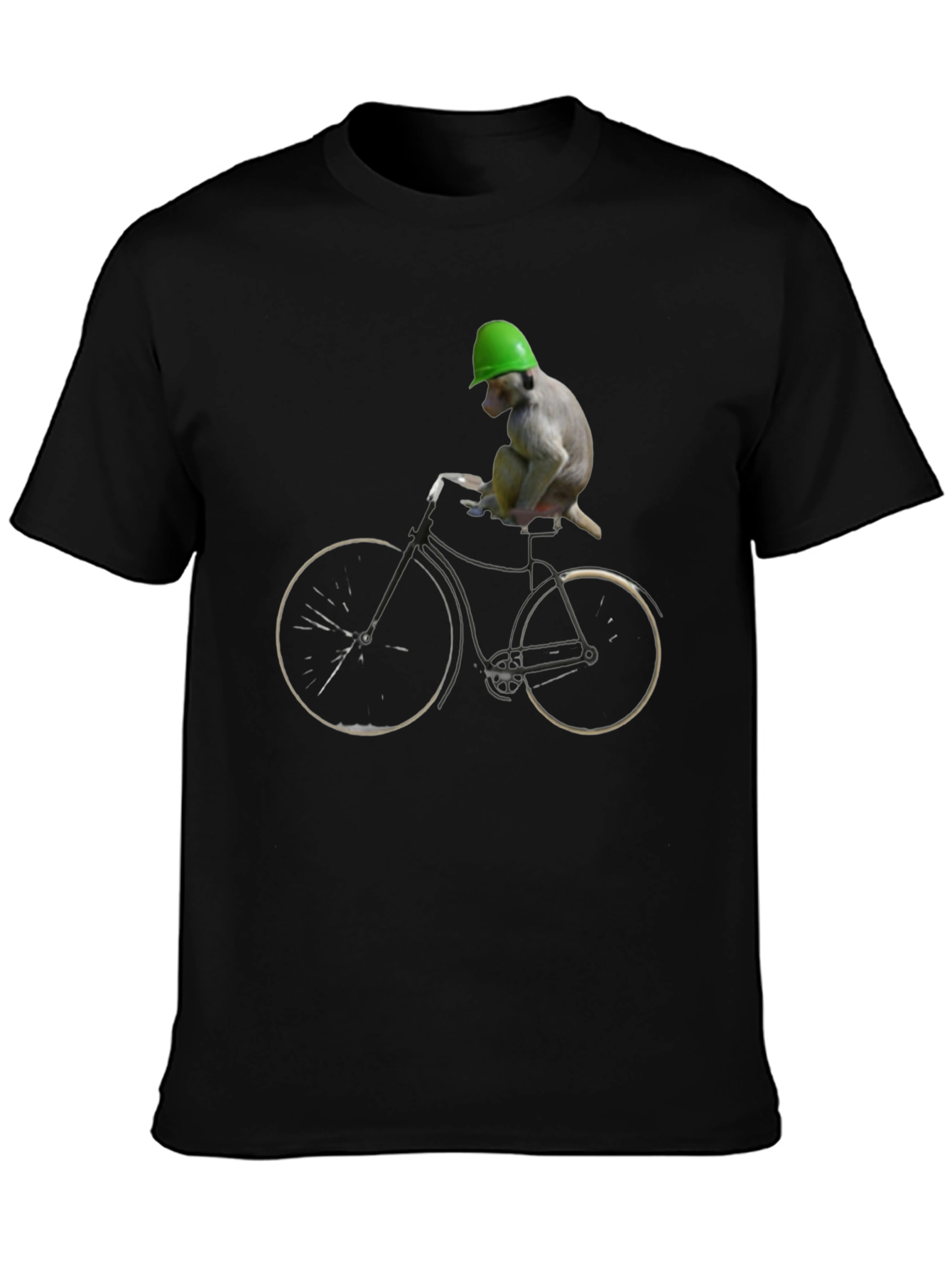 Monkey Riding Bike Graphic Tee