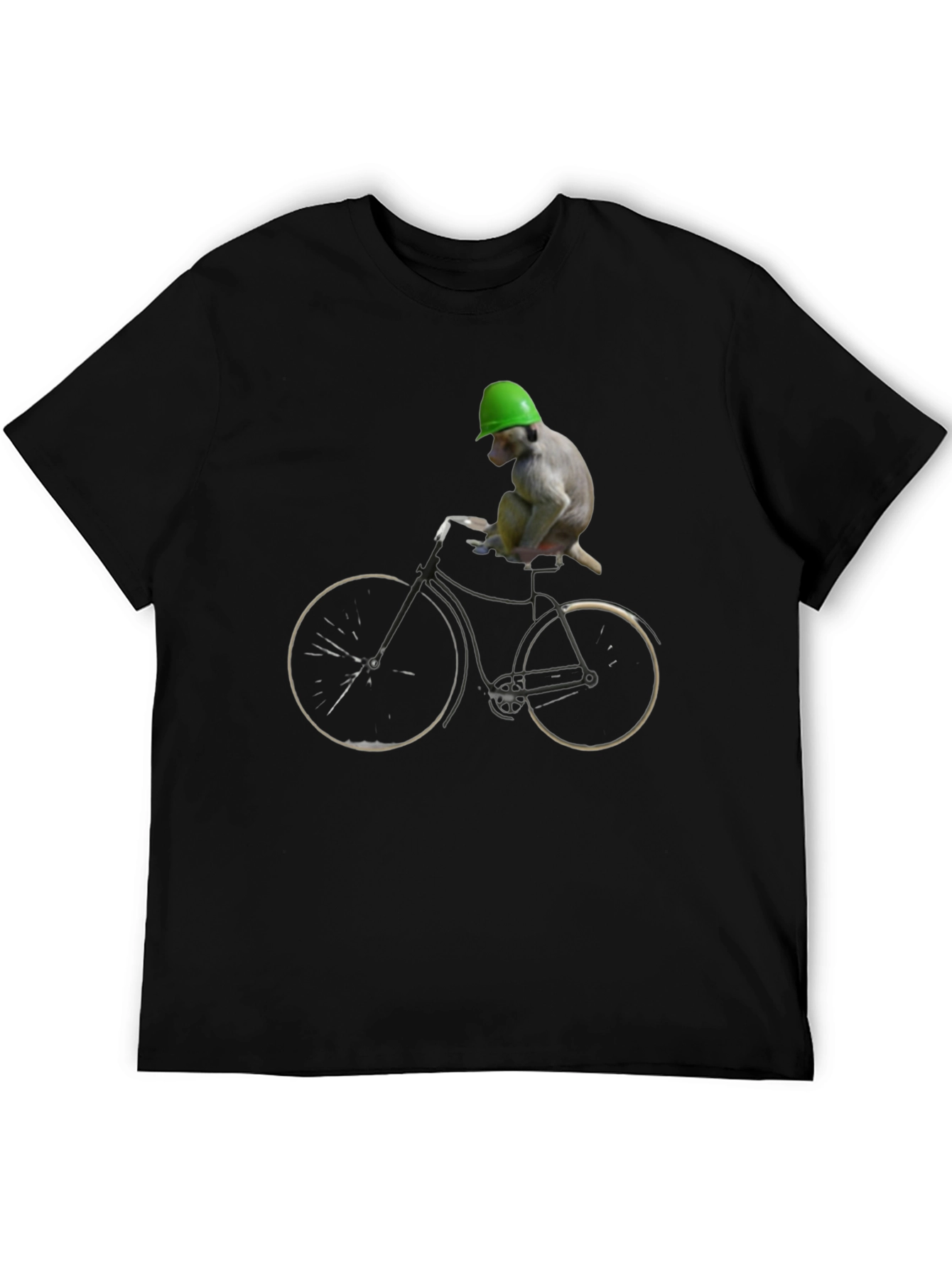 Monkey Riding Bike Graphic Tee