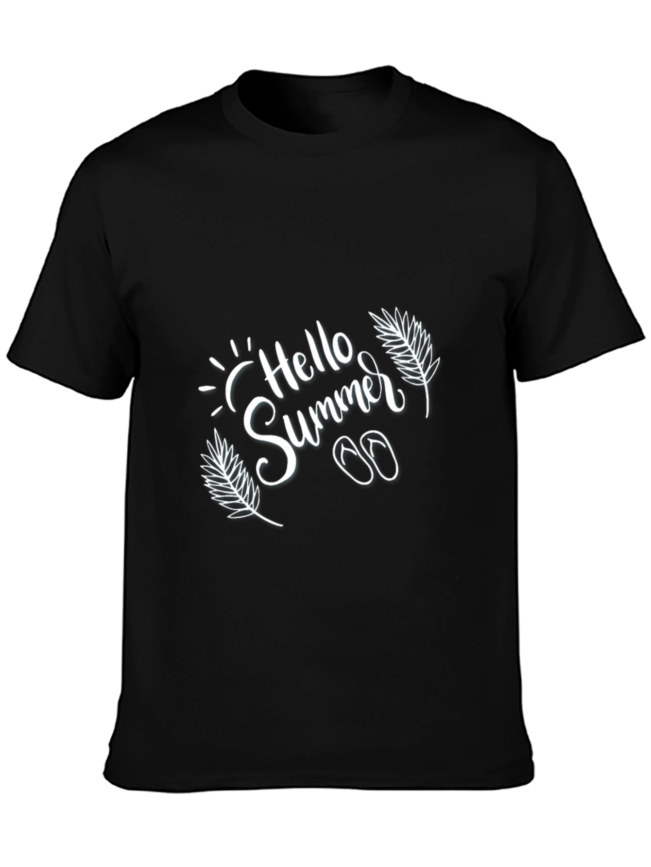 Hello Summer Black Graphic Tee