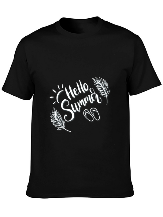 Hello Summer Black Graphic Tee
