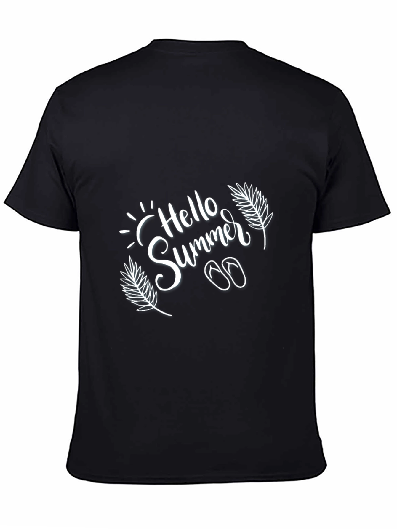Hello Summer Black Graphic Tee