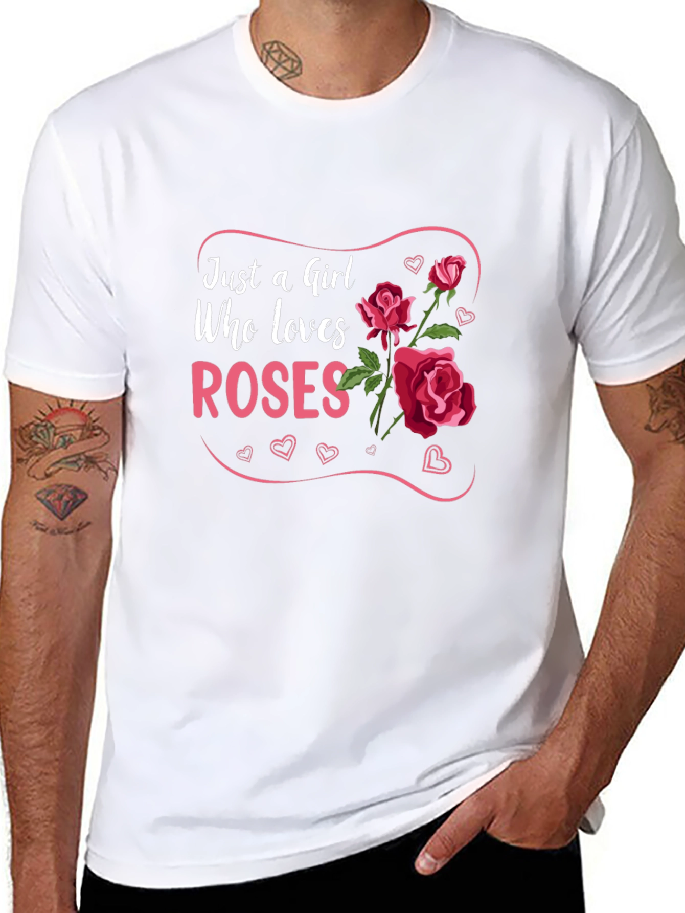 Just a Girl Who Loves Roses Graphic Tee