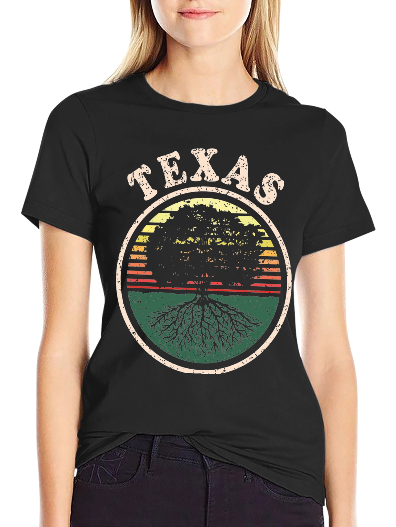 Texas Tree Roots Graphic Tee - Black