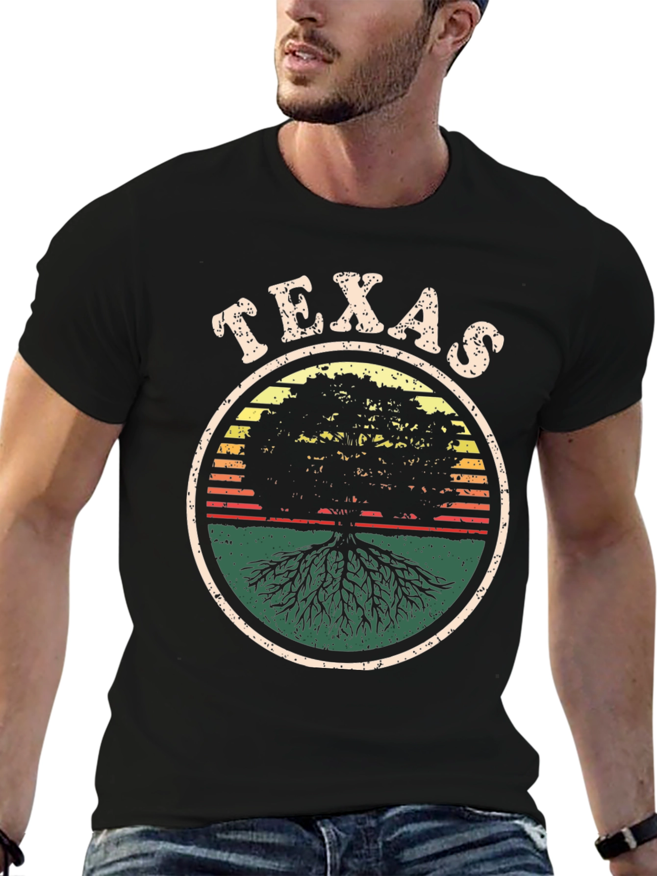 Texas Tree Roots Graphic Tee - Black