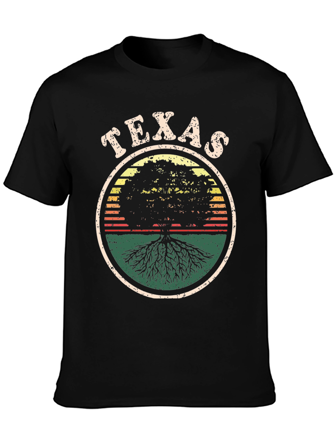 Texas Tree Roots Graphic Tee - Black