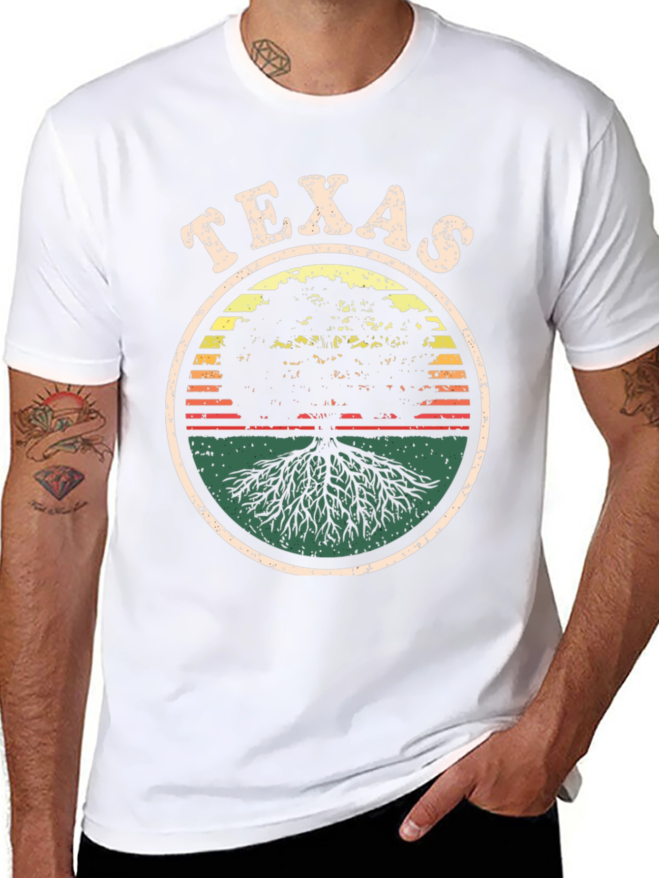 Texas Tree Roots Graphic Tee - Black