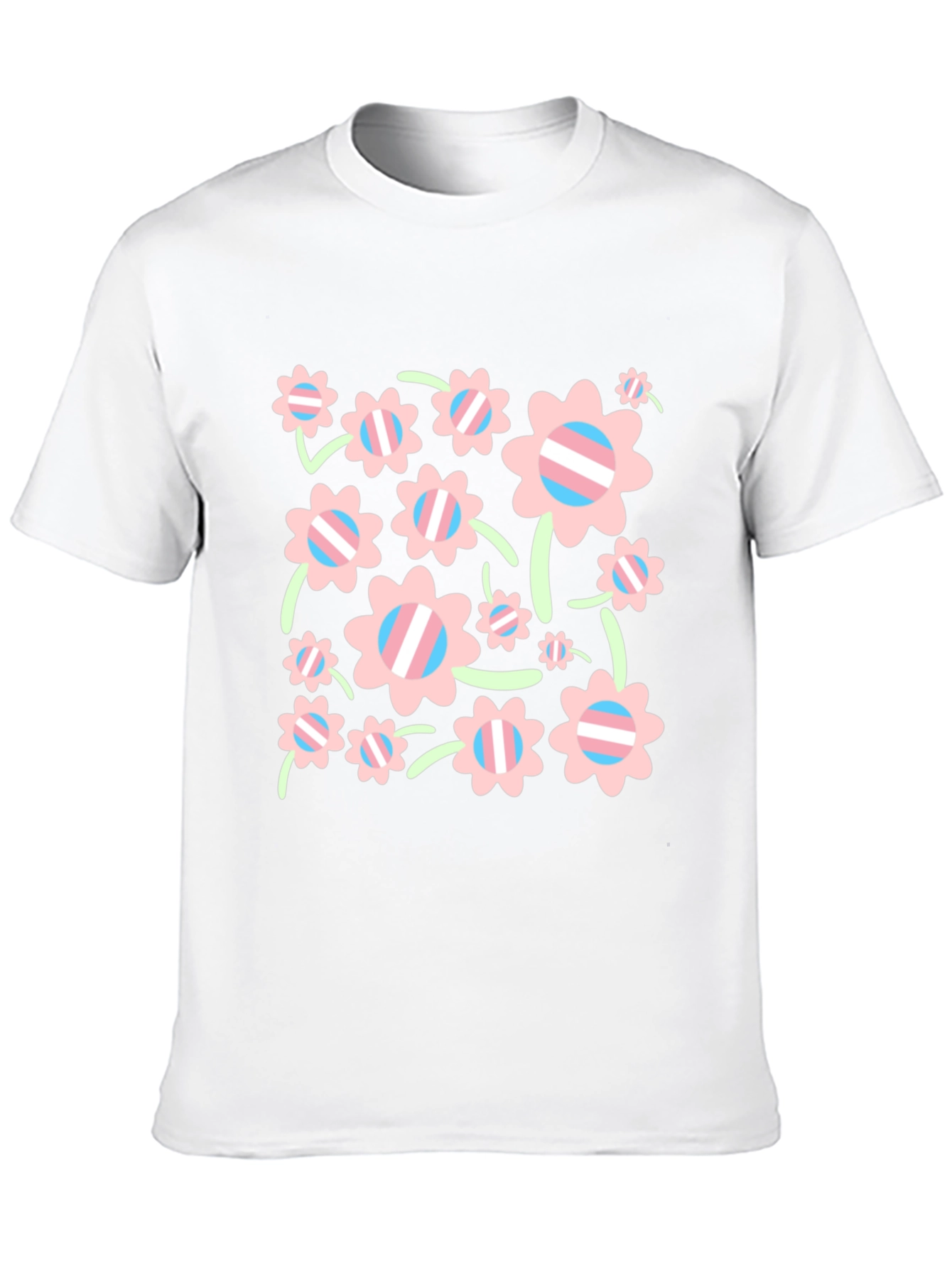Transgender Pride Flower Graphic T-Shirt