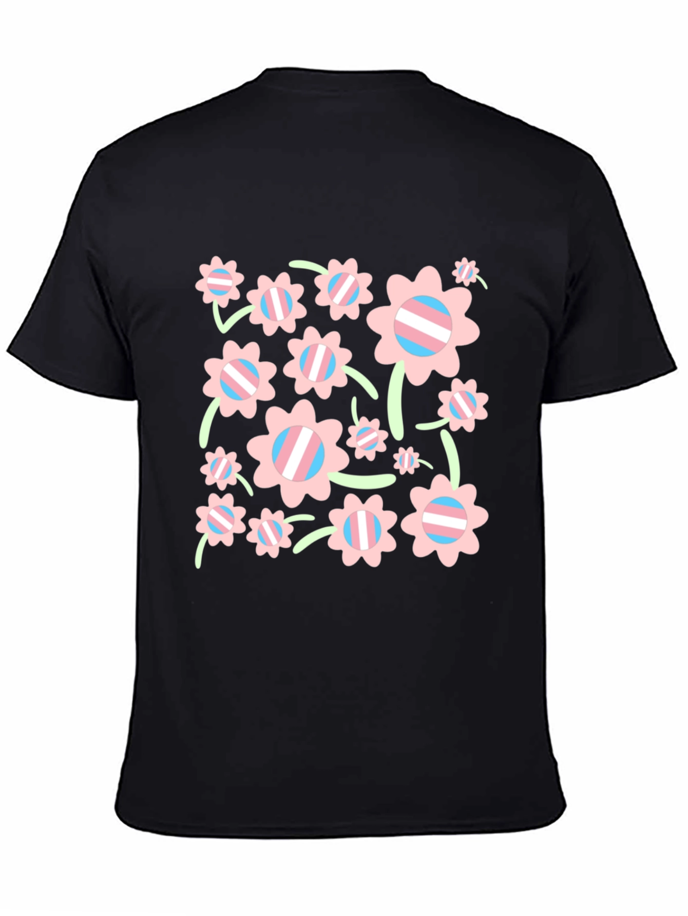 Transgender Pride Flower Graphic T-Shirt