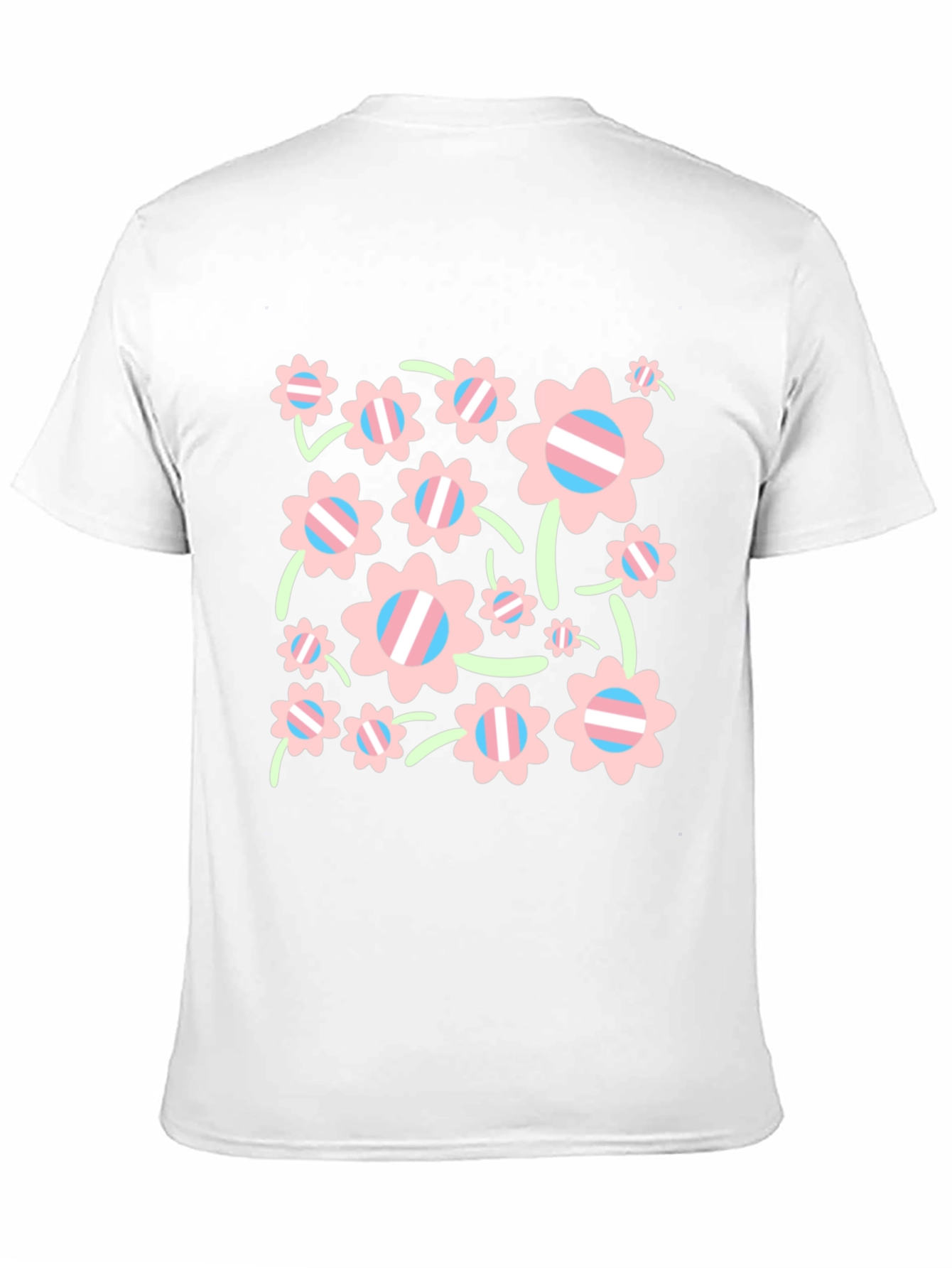 Transgender Pride Flower Graphic T-Shirt