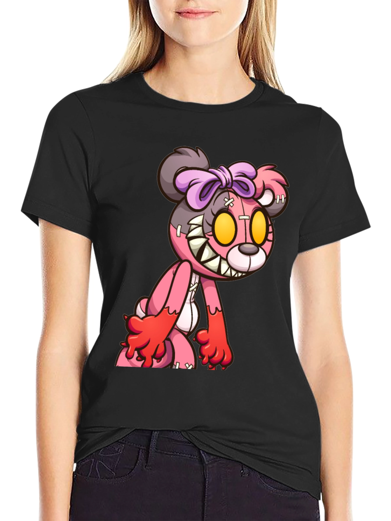 Creepy Cute Teddy Bear Graphic Tee