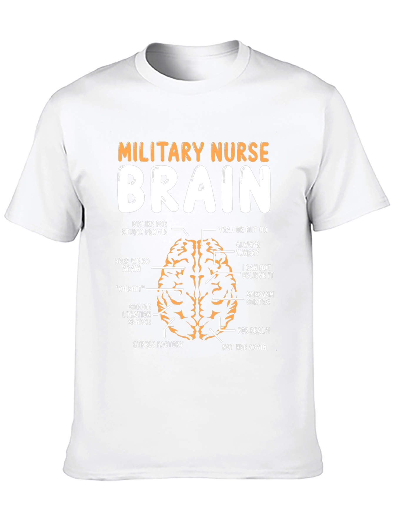 Military Nurse Brain Anatomy T-Shirt