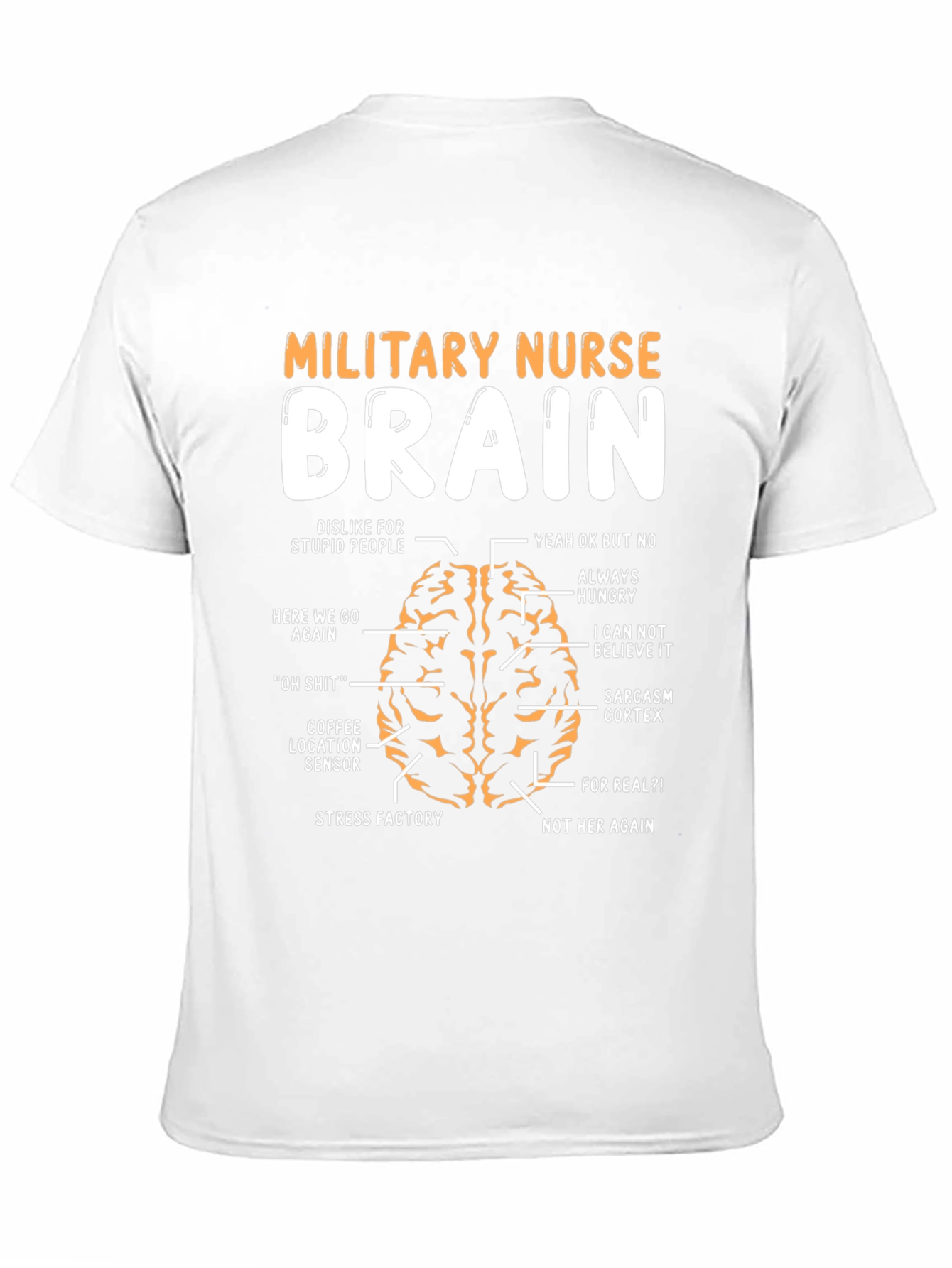 Military Nurse Brain Anatomy T-Shirt