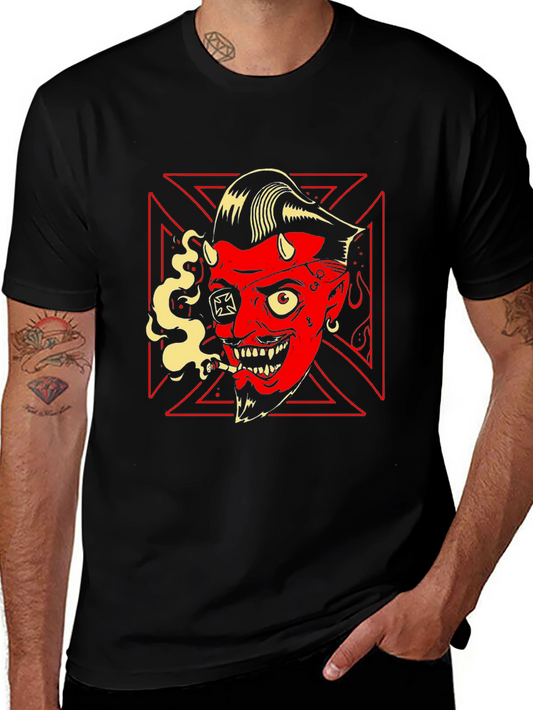 Devil Smoking Tee - Rockabilly Style