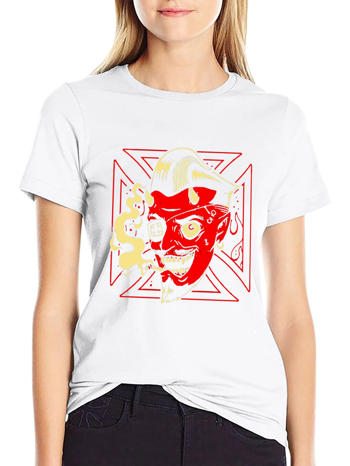 Devil Smoking Tee - Rockabilly Style