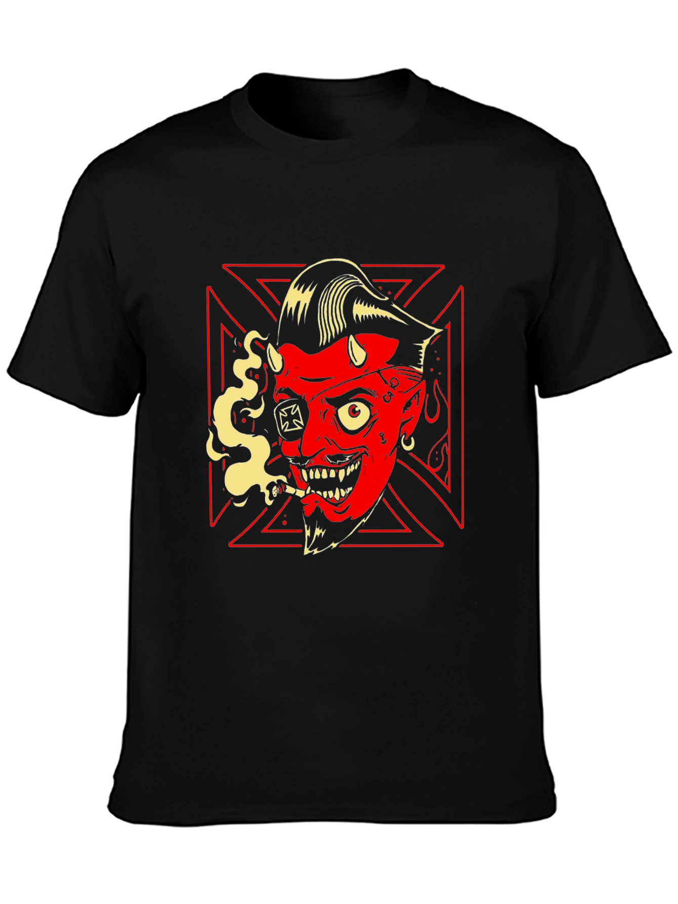 Devil Smoking Tee - Rockabilly Style