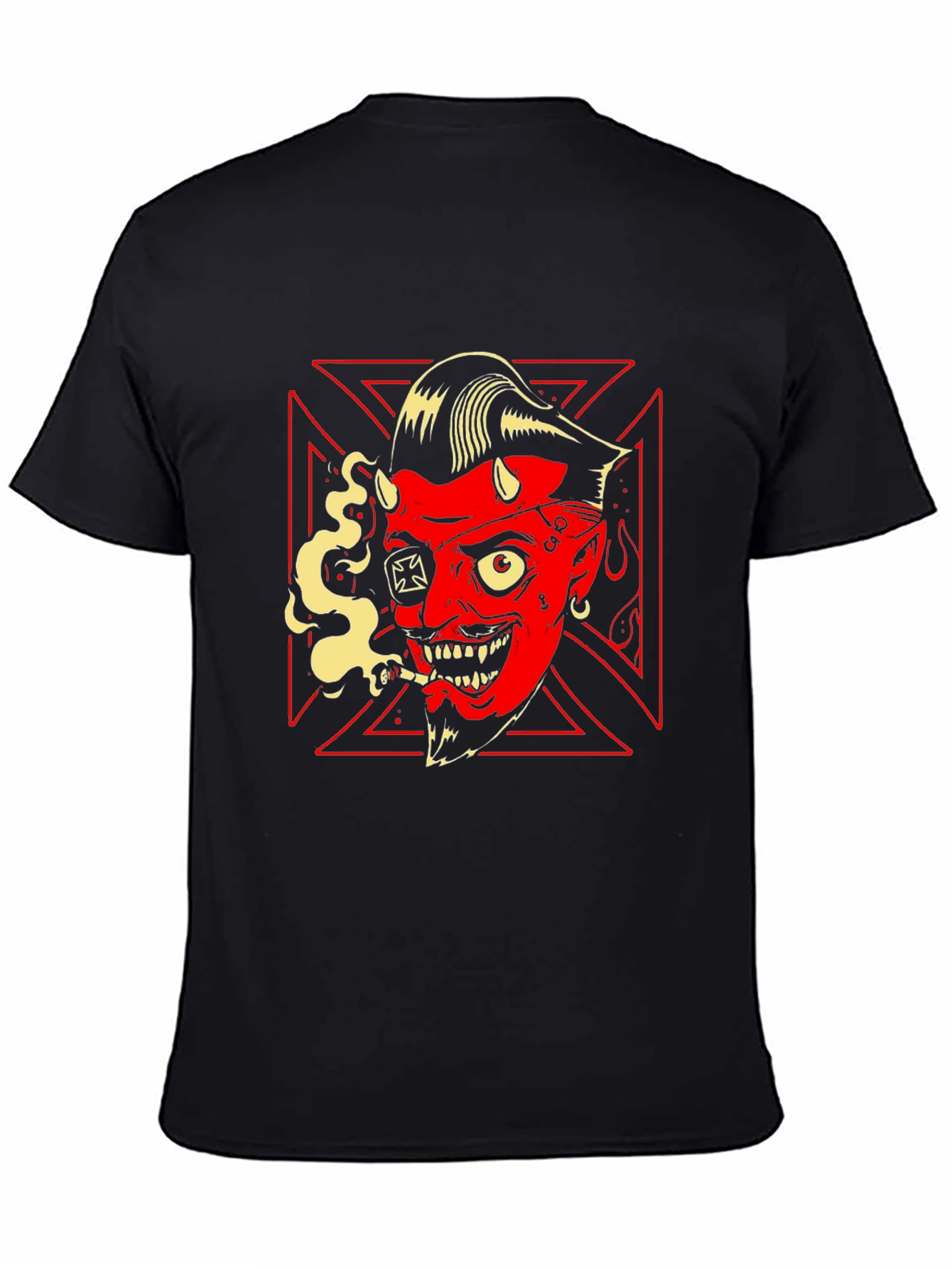 Devil Smoking Tee - Rockabilly Style