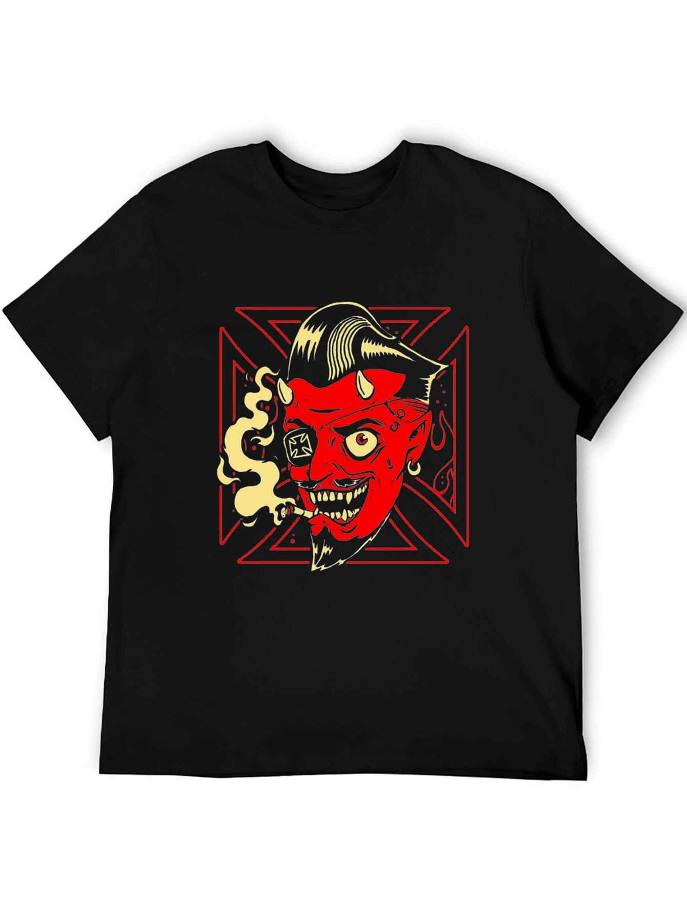 Devil Smoking Tee - Rockabilly Style