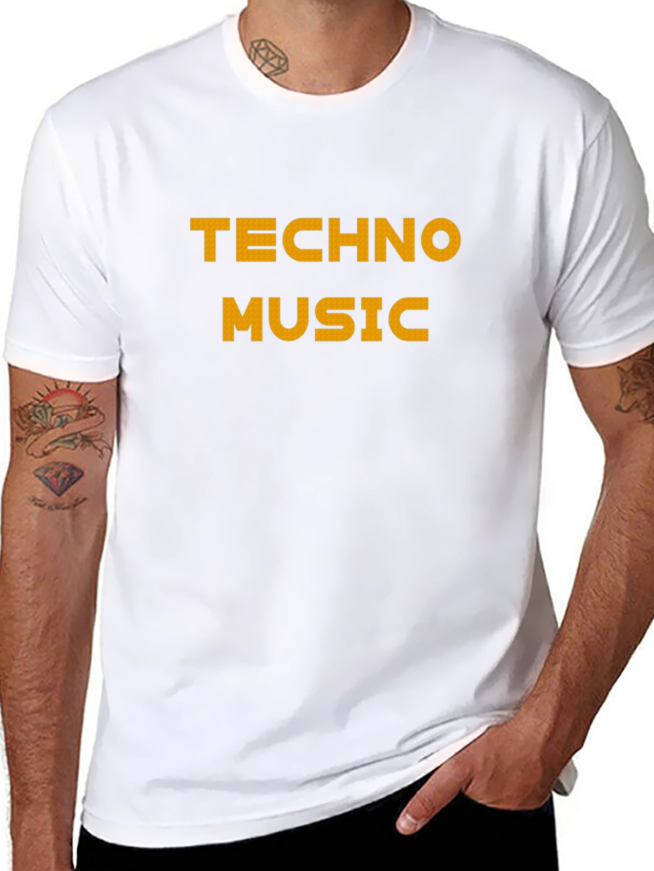 Techno Music Black T-Shirt