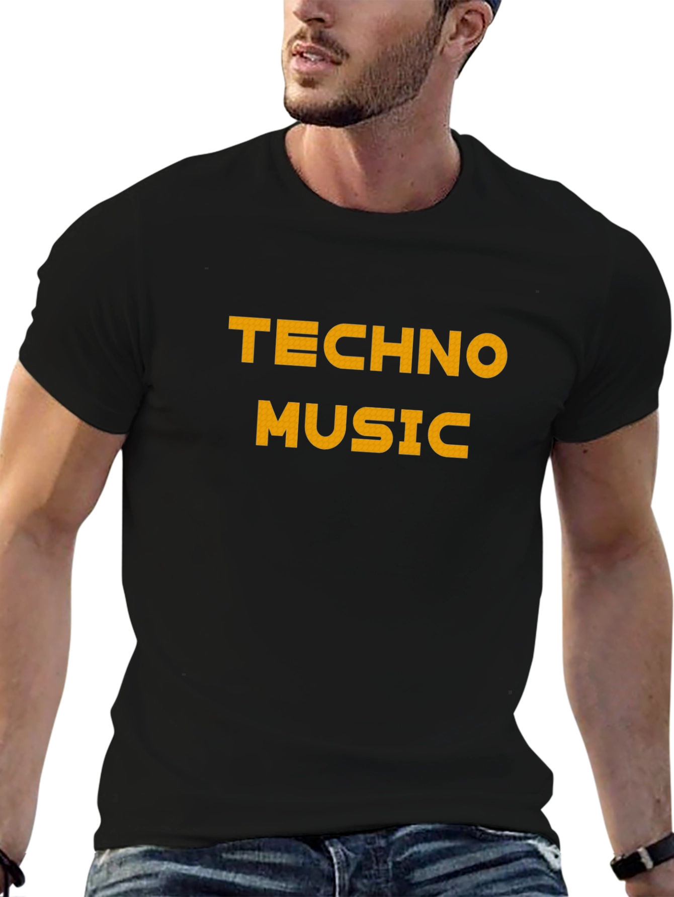 Techno Music Black T-Shirt