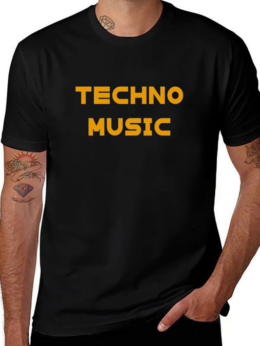 Techno Music Black T-Shirt