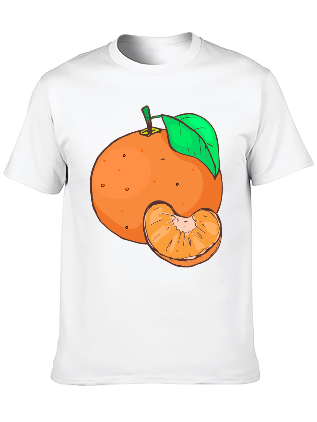 Orange Fruit Graphic Tee - Unisex Black T-Shirt