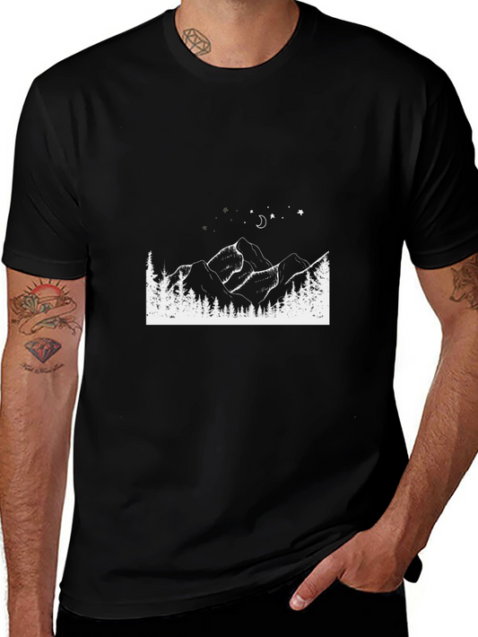 Mountainscape Graphic Tee - Black