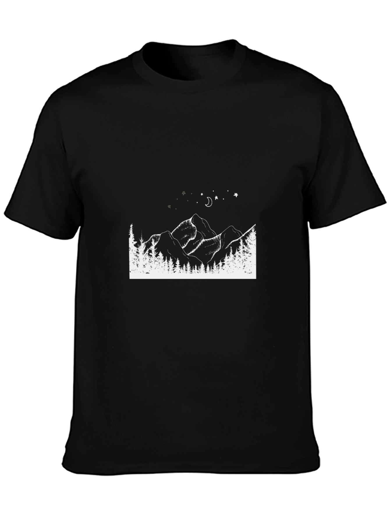 Mountainscape Graphic Tee - Black