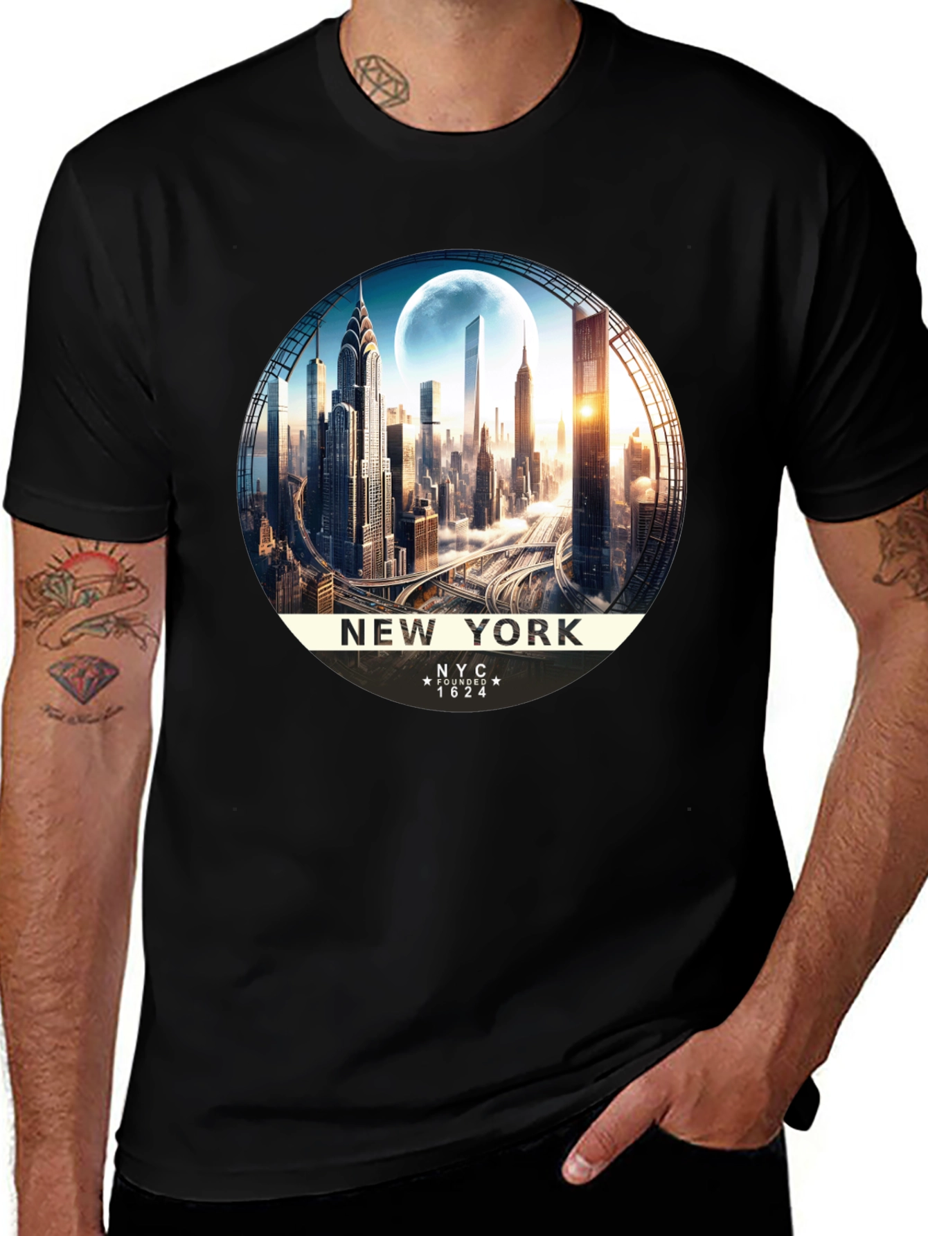 New York City Skyline Graphic T-Shirt