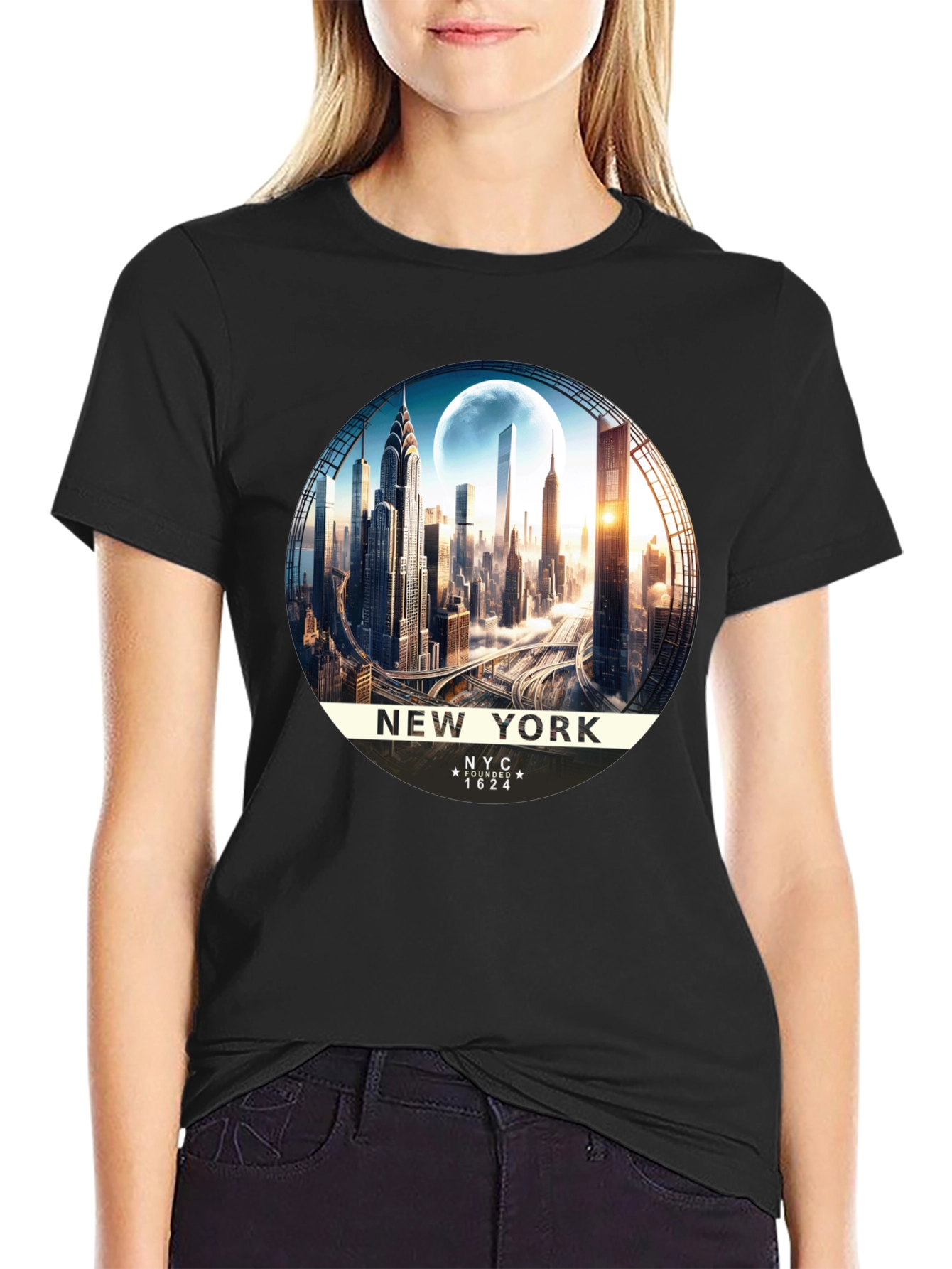 New York City Skyline Graphic T-Shirt