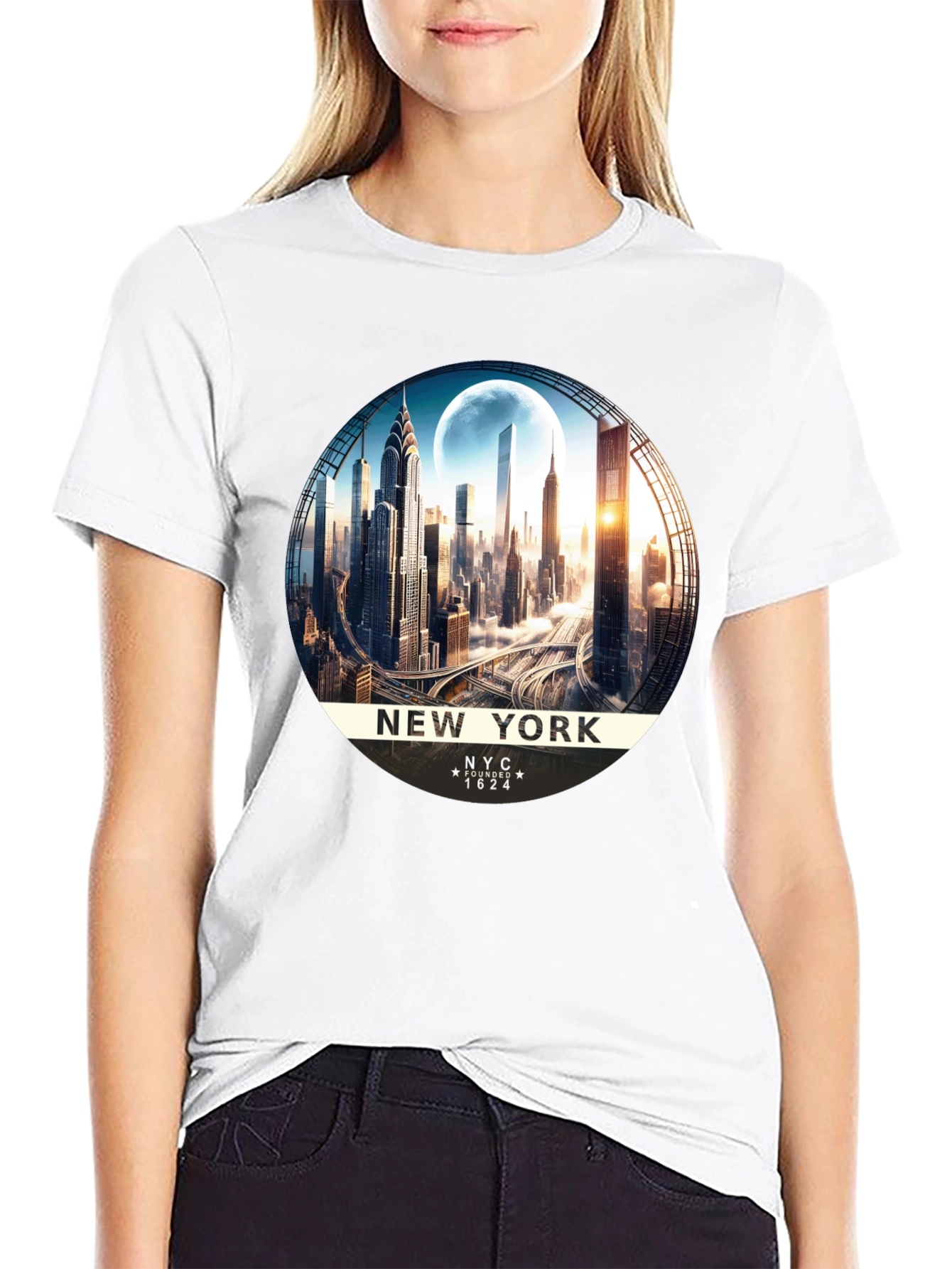 New York City Skyline Graphic T-Shirt