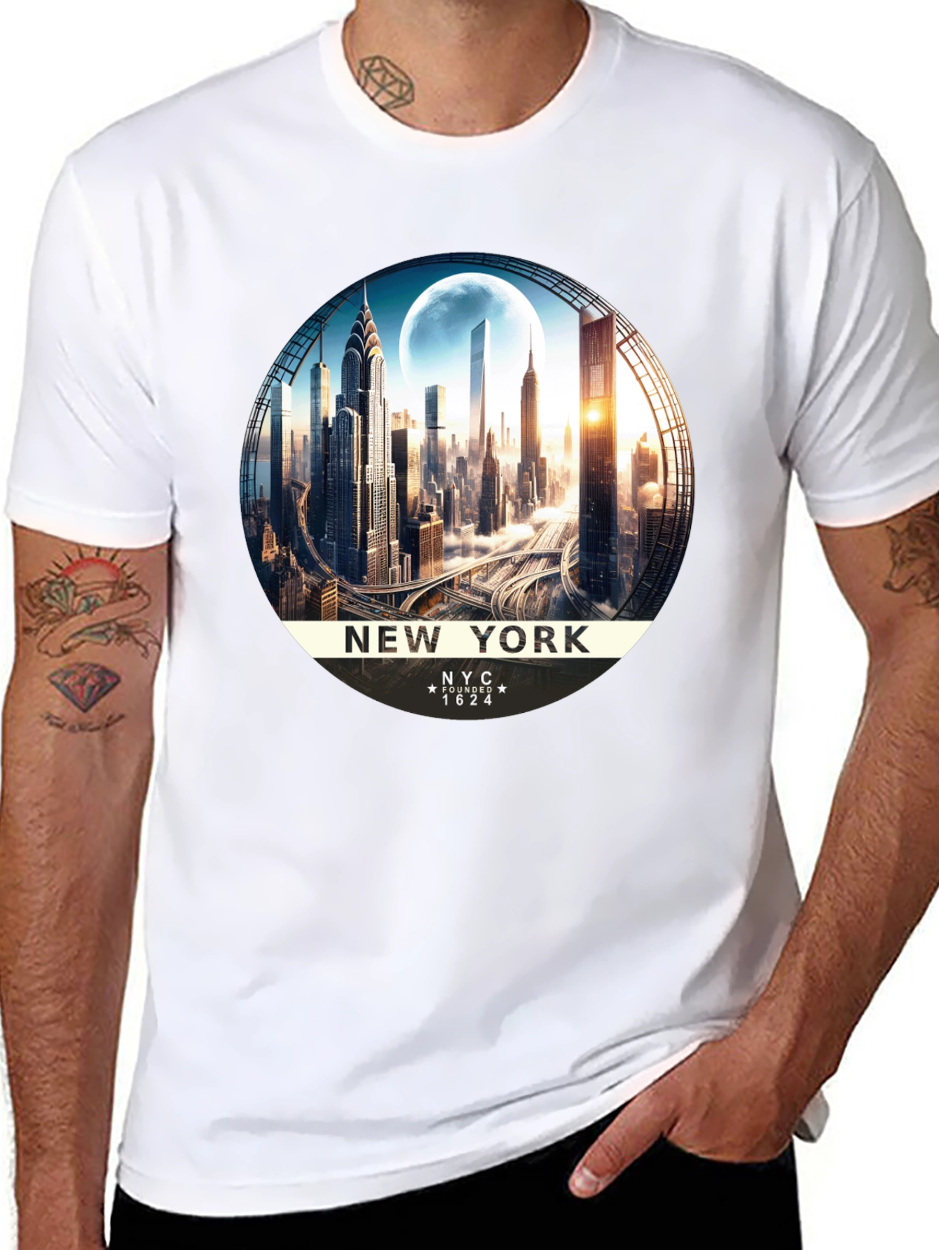 New York City Skyline Graphic T-Shirt