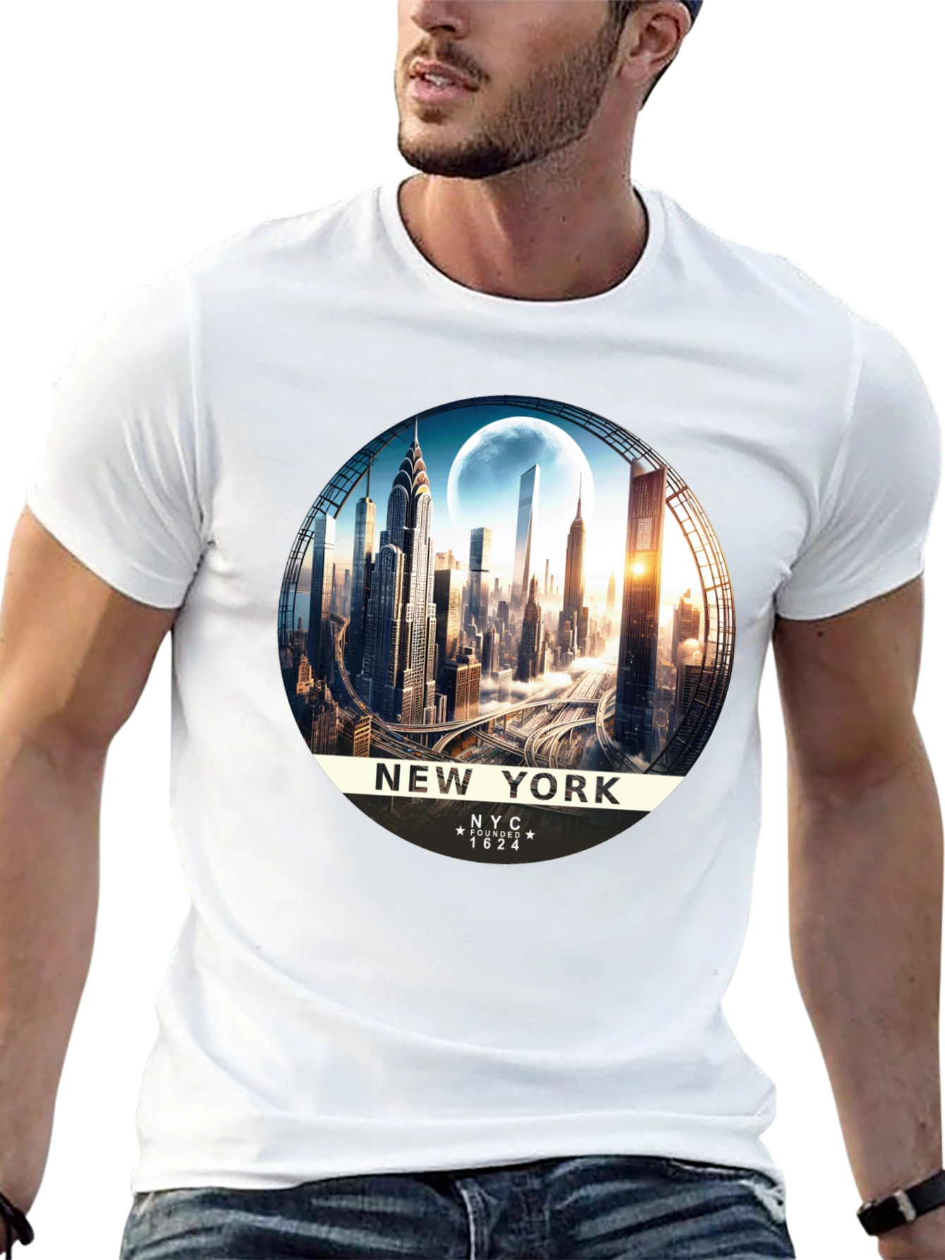 New York City Skyline Graphic T-Shirt