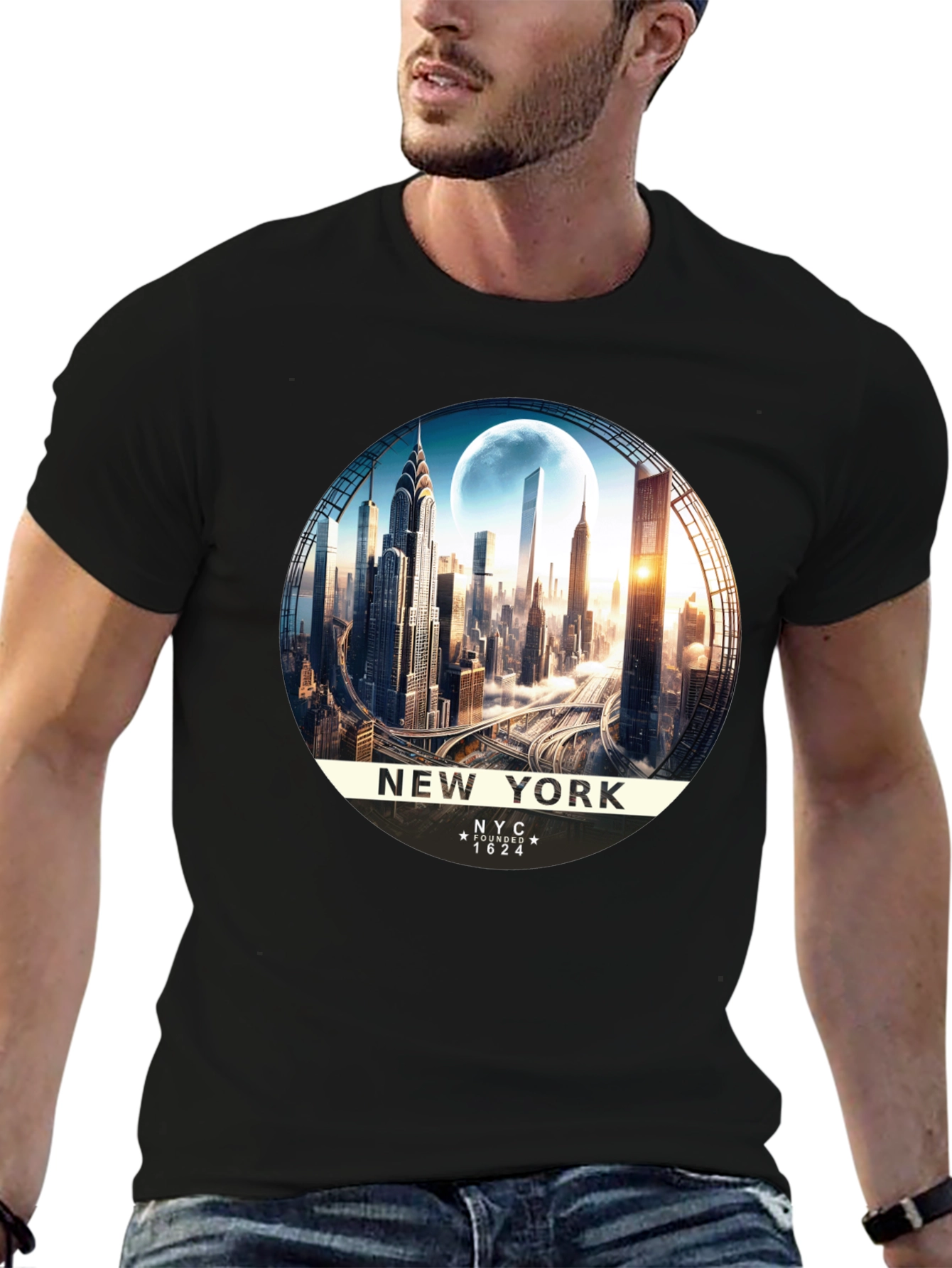 New York City Skyline Graphic T-Shirt