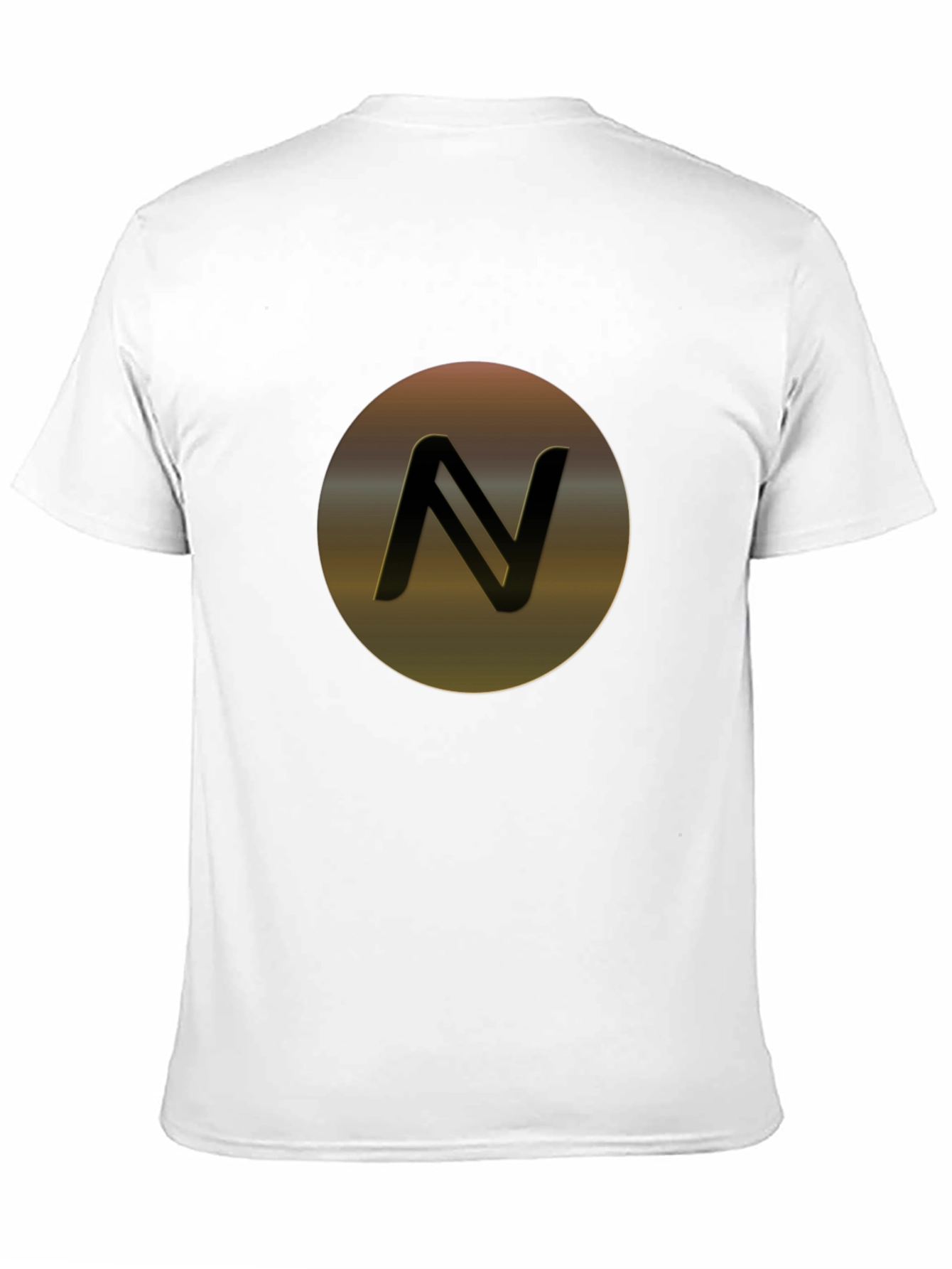 Stylish Black T-Shirt with Modern Letter N Graphic