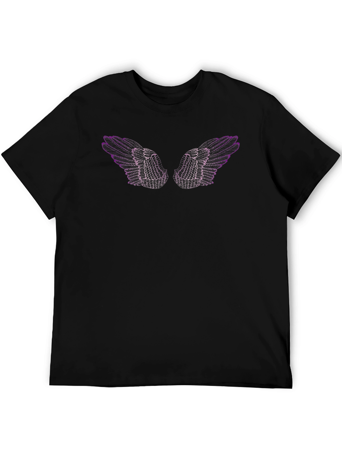 Black Tee with Wing Graphic