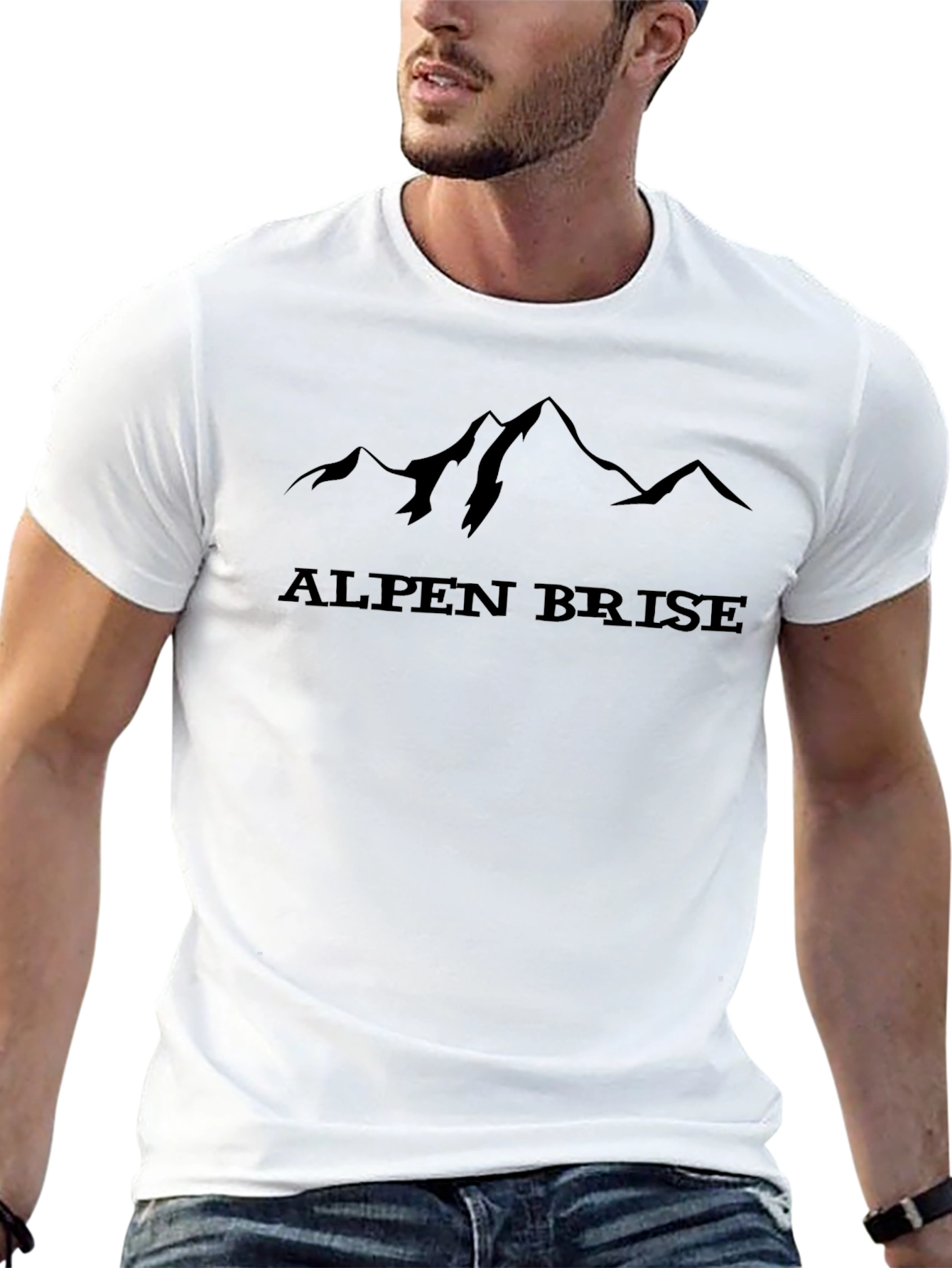 Alpen Brise Mountain Graphic Tee - Black