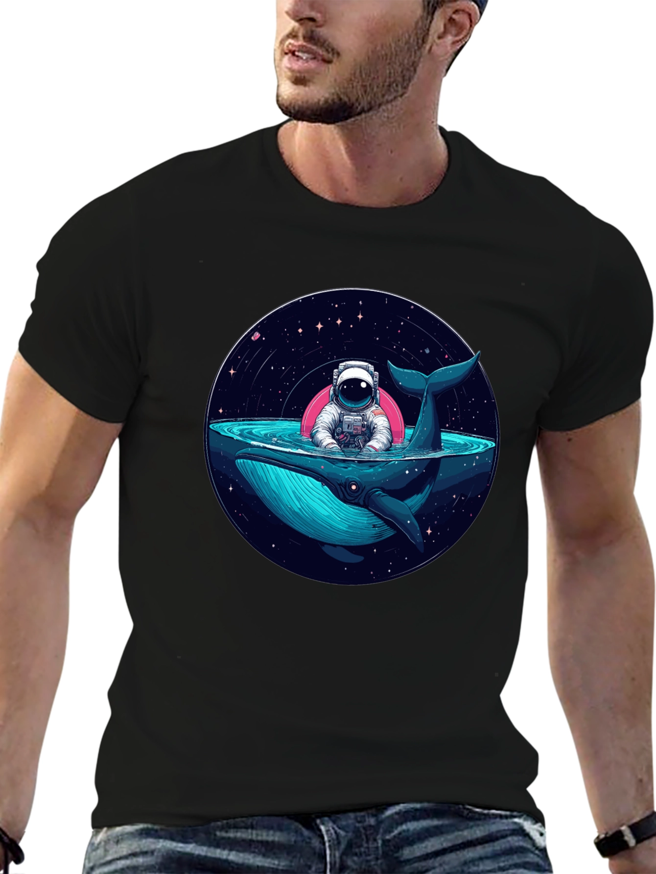 Astronaut Whale T-Shirt - Space Ocean Tee