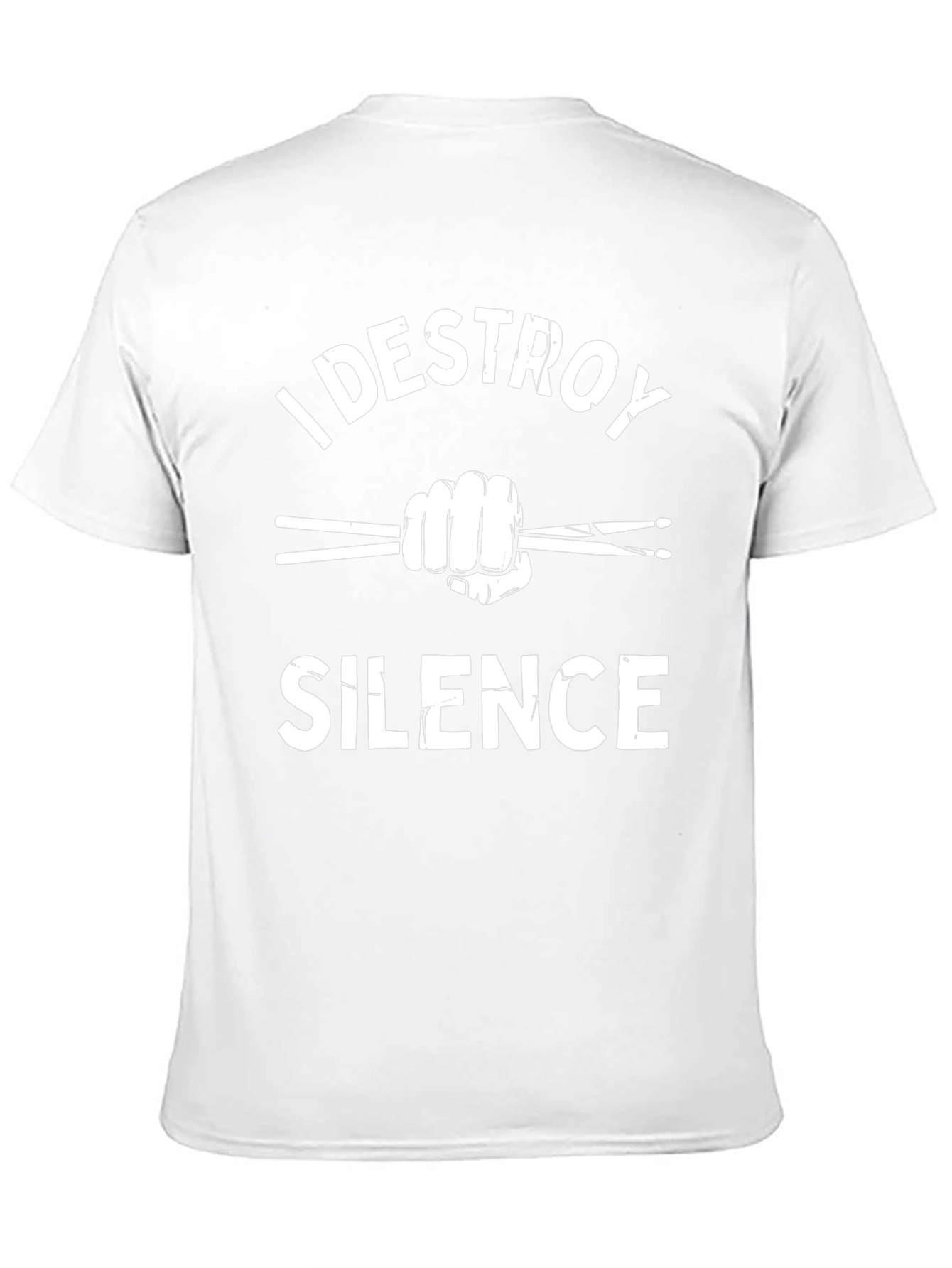 I Destroy Silence Black T-Shirt - Drummer Apparel