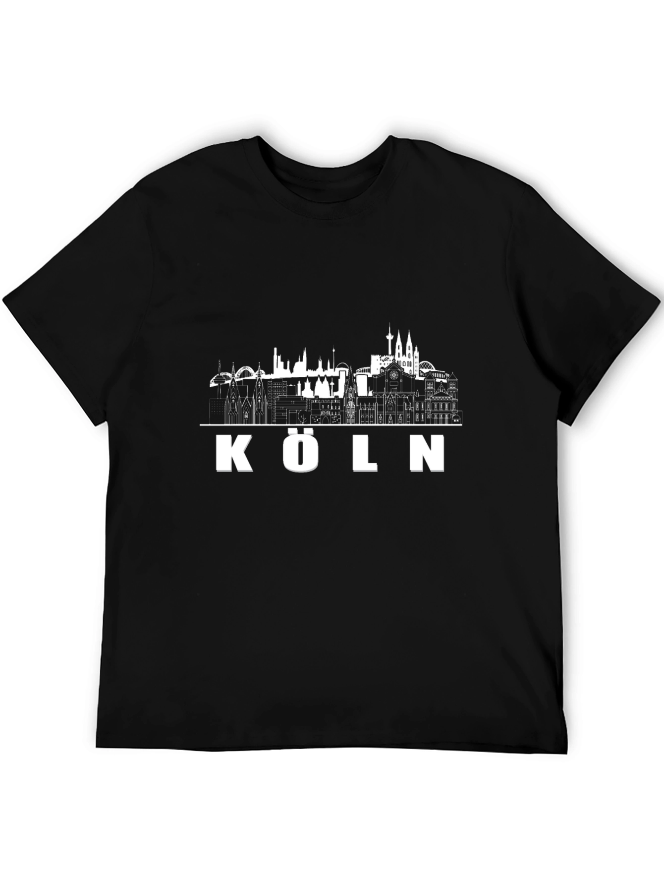 Köln Skyline T-Shirt - Black Graphic Tee