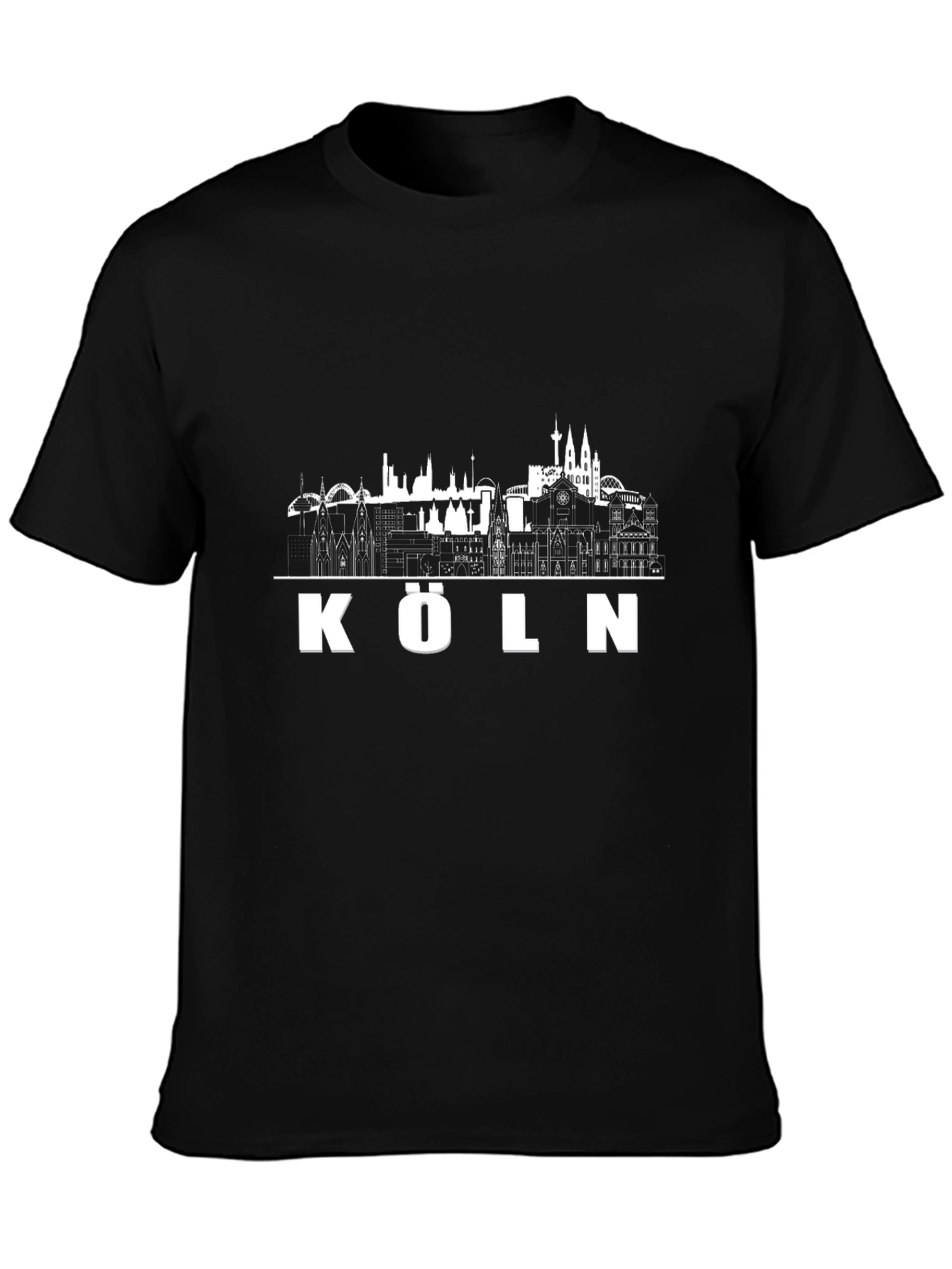 Köln Skyline T-Shirt - Black Graphic Tee