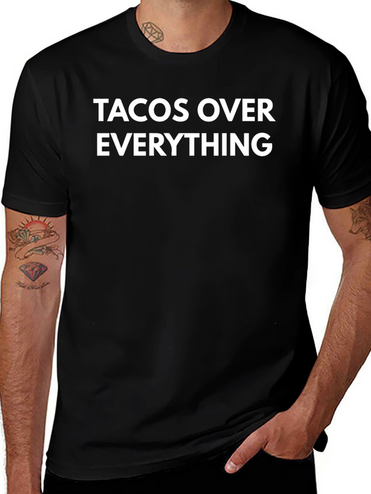 Tacos Over Everything Graphic T-Shirt - Black
