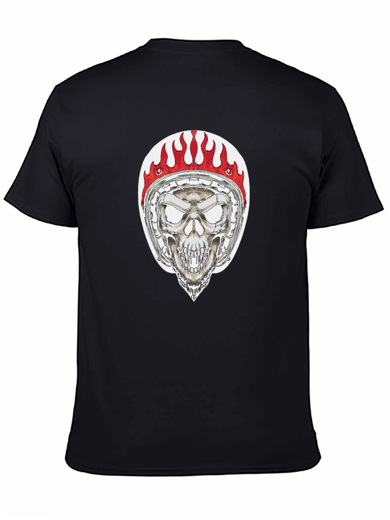 Skull Rider Graphic Tee - Black Cotton T-Shirt