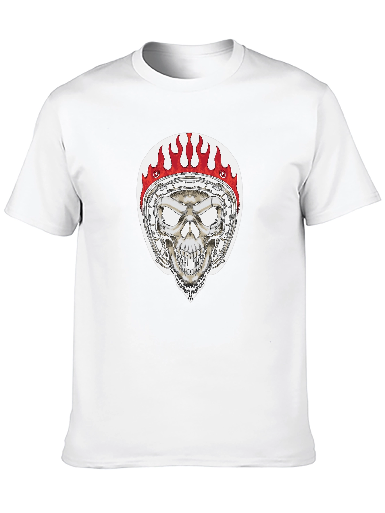 Skull Rider Graphic Tee - Black Cotton T-Shirt