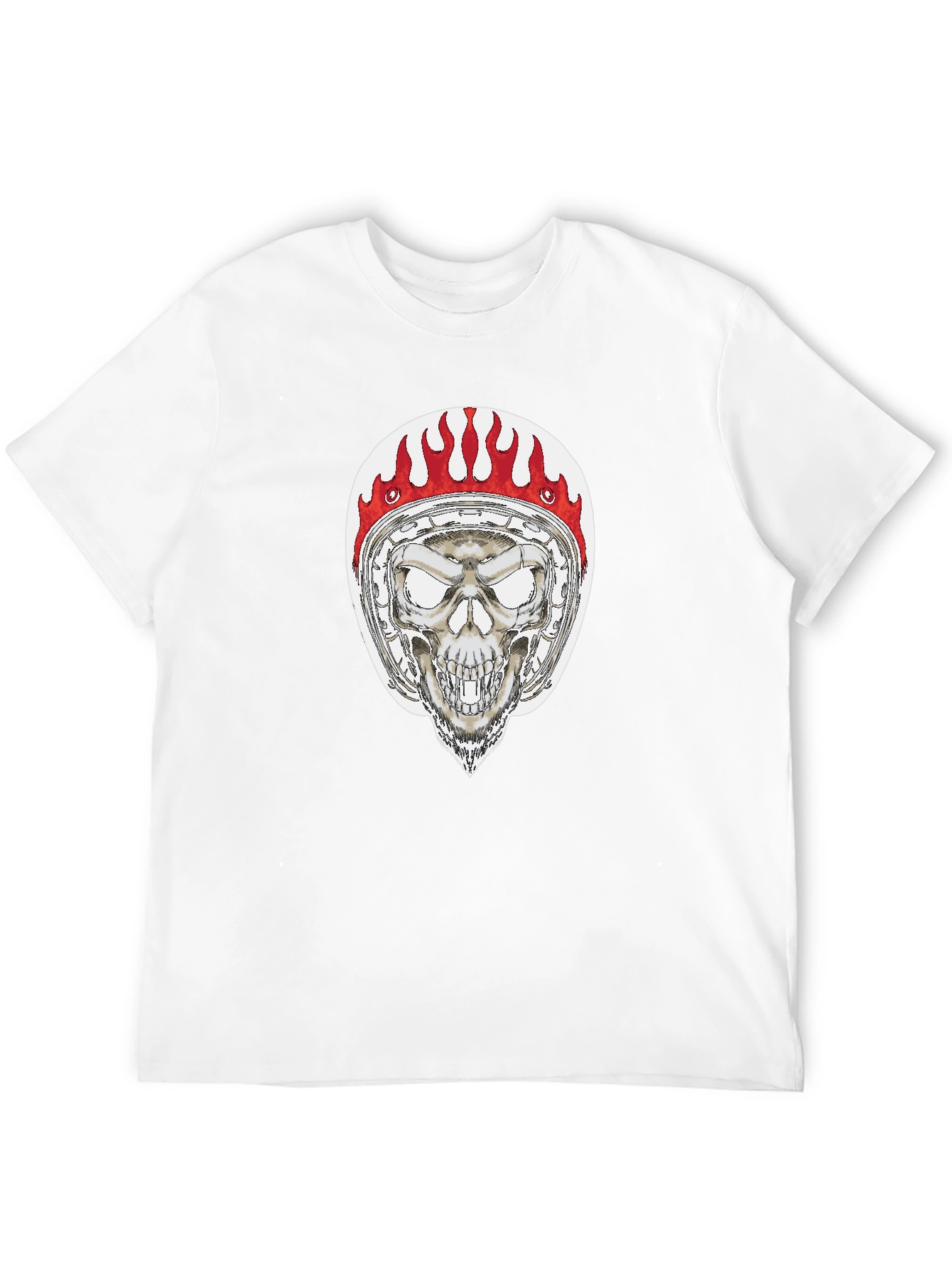 Skull Rider Graphic Tee - Black Cotton T-Shirt