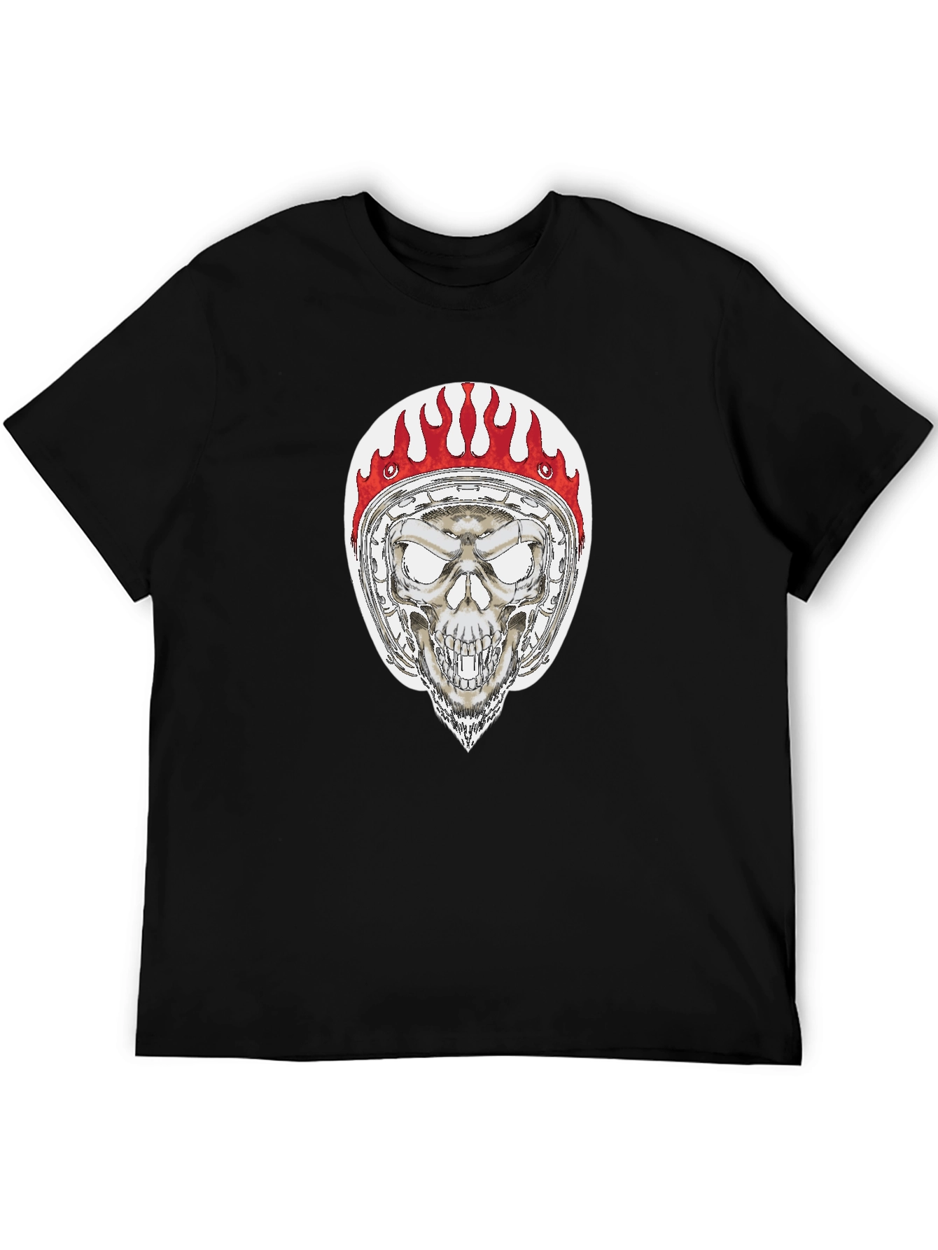 Skull Rider Graphic Tee - Black Cotton T-Shirt