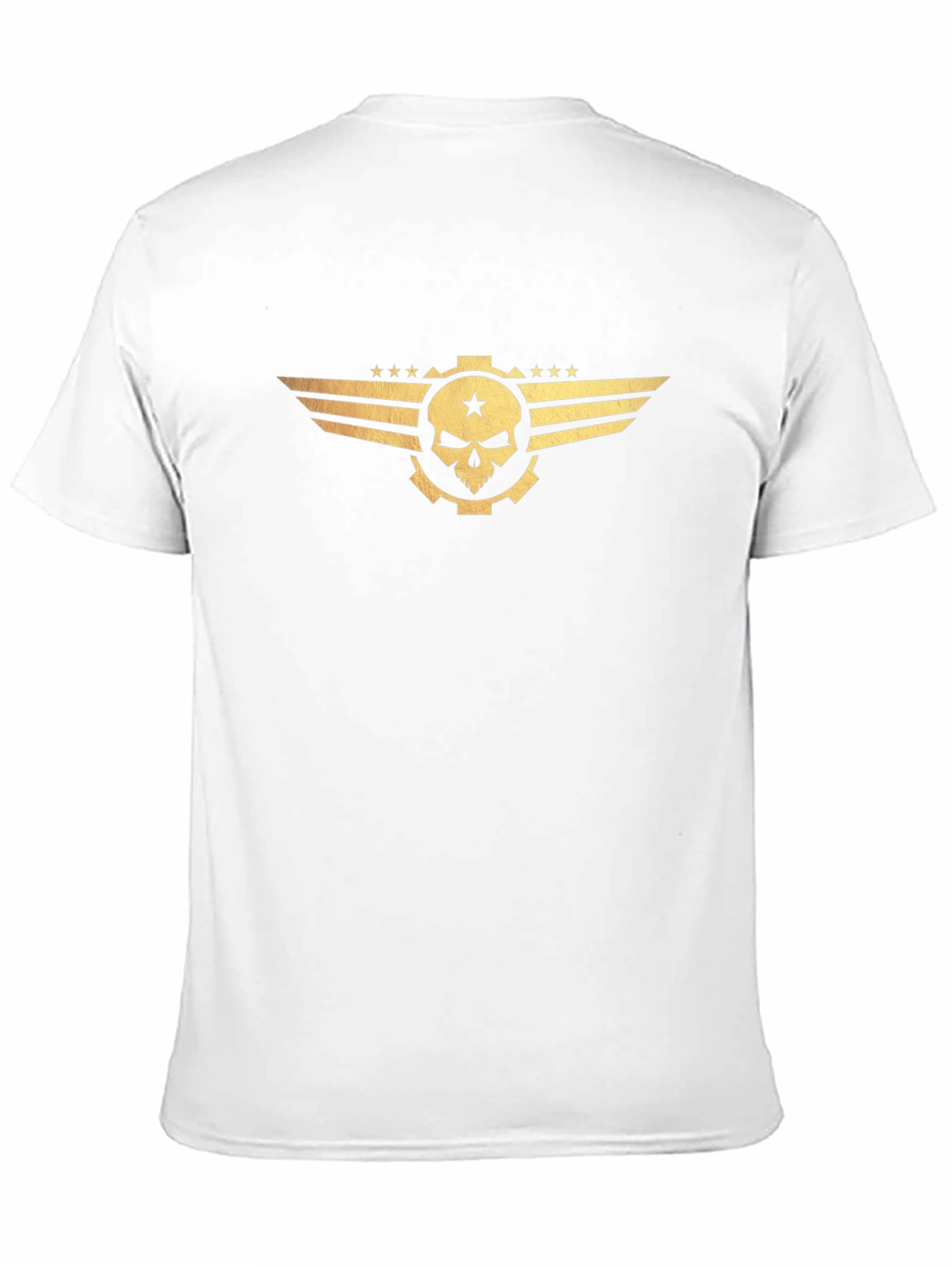 Skull Gear Wings Graphic Tee - Bold Statement Shirt