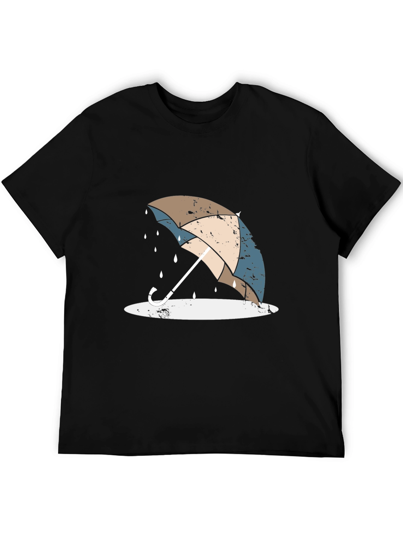 Umbrella Graphic Tee - Black Casual T-Shirt