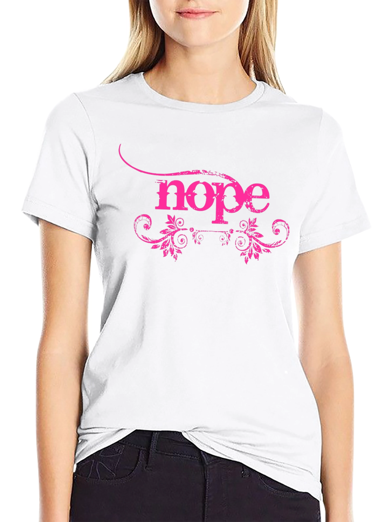 Nope Graphic Tee - Statement T-Shirt
