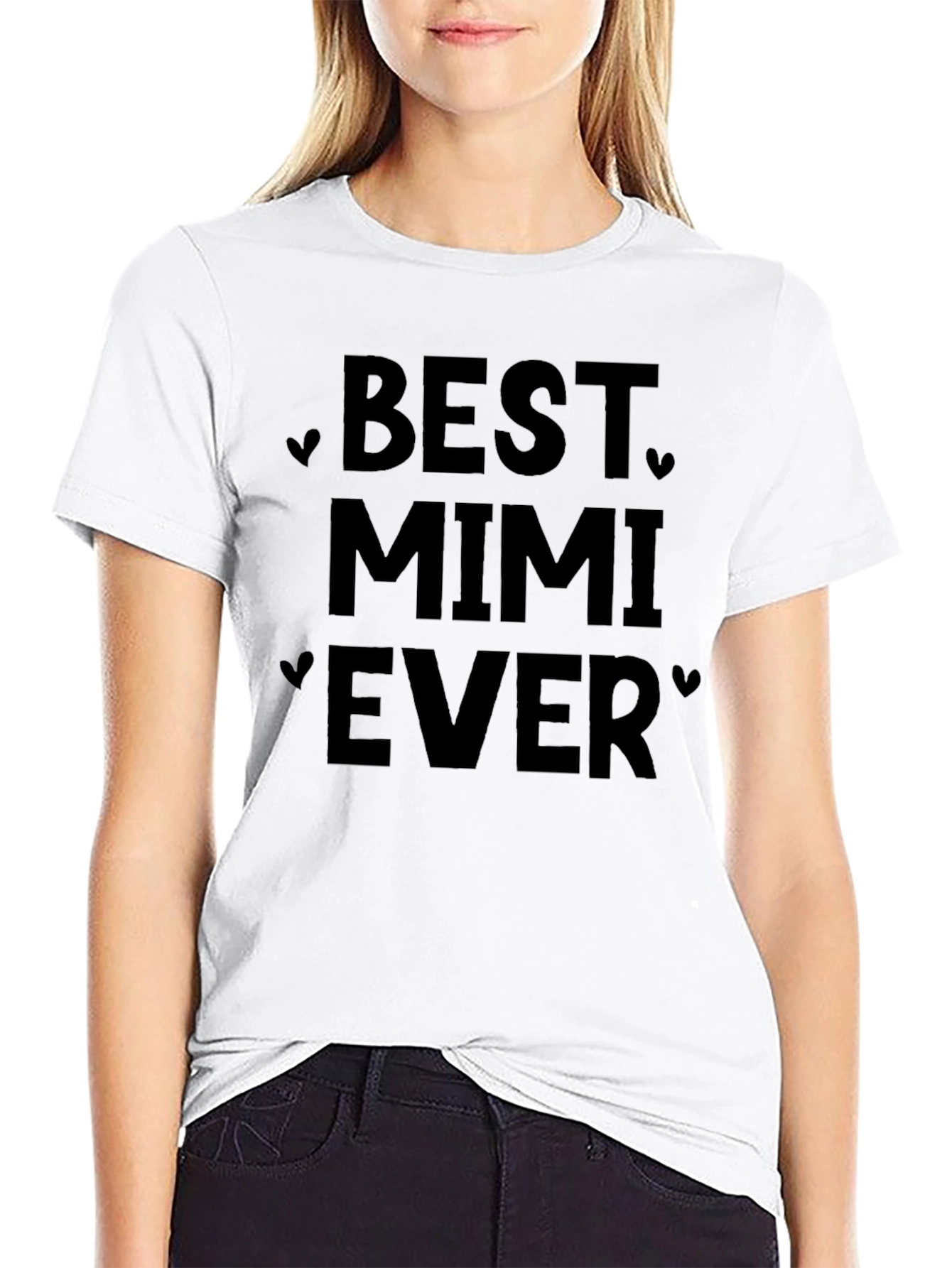 Best Mimi Ever Black Crewneck T-Shirt